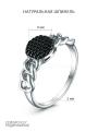 Кольцо из серебра с натуральной шпинелью родированное