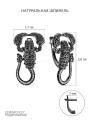Серьги из серебра с натуральной шпинелью родированные - Скорпионы