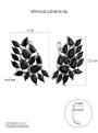 Серьги из серебра с чёрной шпинелью родированные