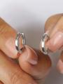 Серьги из серебра родированные