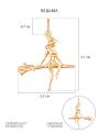 Подвеска из золочёного серебра - Ведьма в колпаке (ведьмочка в шляпе на метле)