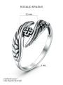 Кольцо из чёрнёного серебра - Крылья