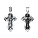 Крест из чернёного серебра - 4,6 см