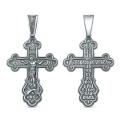 Крест из чернёного серебра - Кресту Твоему поклоняемся, Владыко