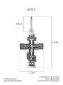 Крест из чернёного серебра - 2,6 см