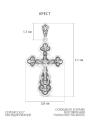 Крест из чернёного серебра - 7,1 см