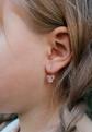 Серьги детские из золочёного серебра с фианитами - Бабочки