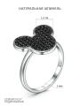Кольцо из серебра с натуральной шпинелью родированное