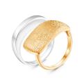 Кольцо двойное из серебра с золочением и родированием