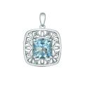 Подвеска из серебра с топазом родированная