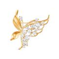 Брошь из золочёного серебра с фианитами - Бабочка