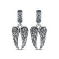 Подвеска религиозная из чернёного серебра - Крылья (символ Ангела Хранителя)