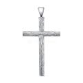 Подвеска из серебра родированная - Крест, 5,5 см