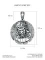 Подвеска религиозная из чернёного серебра - Спаситель, Иисус Христос