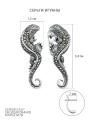 Серьги из чернёного серебра с марказитами - Ящерицы, игуаны