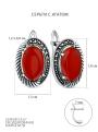 Серьги из чернёного серебра с агатом и марказитами