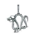 Подвеска из чернёного серебра - Дракон