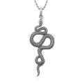 Подвеска из чернёного серебра - Змея