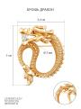 Брошь из золочёного серебра с фианитами - Дракон
