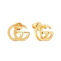 Серьги-пусеты из золочёного серебра - GG