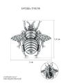 Брошь из чернёного серебра - Пчела