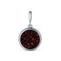Подвеска из родированного серебра с красными кристаллами Премиум Австрия