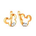 Серьги детские из золочёного серебра с родированием - Мышки