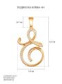 Подвеска из золочёного серебра с фианитами - Буква 