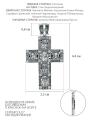 Крест из чернёного серебра - Рaспятие, Спаc Неpукотвоpный, Архангел Михаил, Казанская Божья Матерь, Серафим Саровский, Николай Чудотворец, Георгий Победоносец, Матрона Московская, молитва Животворящем