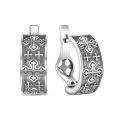 Серьги из чернёного серебра