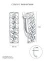 Серьги из серебра с фианитами родированные