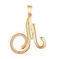 Подвеска из золочёного серебра с фианитами - буква 
