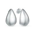 Серьги-пусеты из серебра родированные - Капли