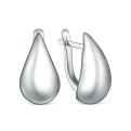 Серьги из серебра родированные - Капли