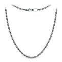 Цепь из чернёного серебра с алмазной огранкой - Якорная, 60 см