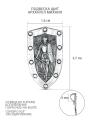 Подвеска из чернёного серебра - Щит, Архангел Михаил