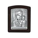 Икона из чернёного серебра с деревом - Казанская Божья Матерь