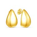 Серьги-пусеты из золочёного серебра - Капли