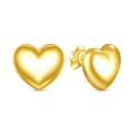 Серьги-пусеты из золочёного серебра - Сердца
