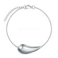 Браслет из серебра родированный - Капля