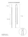 Серьги продёвки из серебра родированные