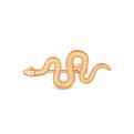 Брошь из золочёного серебра - Змея