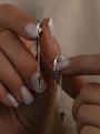 Серьги из серебра с нанофианитами родированные - Крестики, цепочки