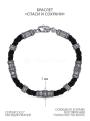 Браслет текстильный с элементами чернёного серебра - Спаси и сохрани