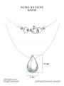 Колье на леске из серебра родированное - Капля