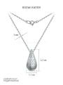 Колье из серебра родированное - Капля