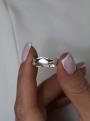 Кольцо из серебра родированное