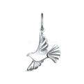 Подвеска из серебра родированная - Птица