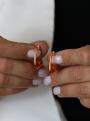 Серьги из золочёного серебра с янтарём
