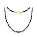 Колье из золочёного серебра с чёрной шпинелью